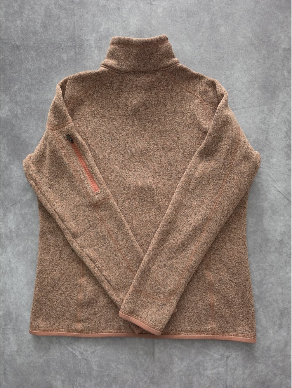 Patagonia Better Sweater 1/2 Zip Fleece Pullover Women's Large Brown Pink Trim. - Picture 3 of 8